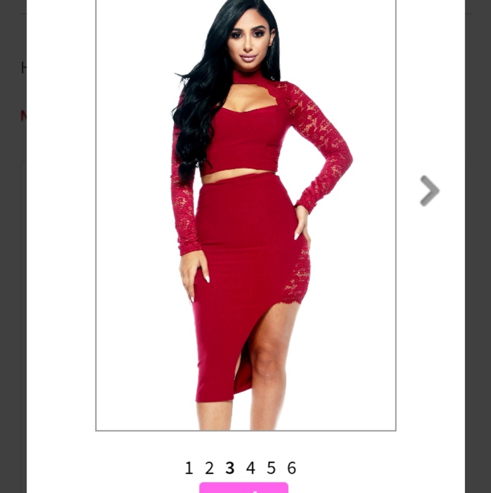 2 pcs dress red beautiful S,M